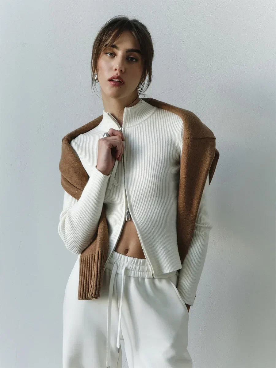 Harper Brooklyn| Cotton Double-Zip Knit
