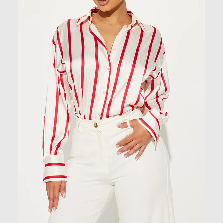 Harper Brooklyn | Satin Stripe Shirt