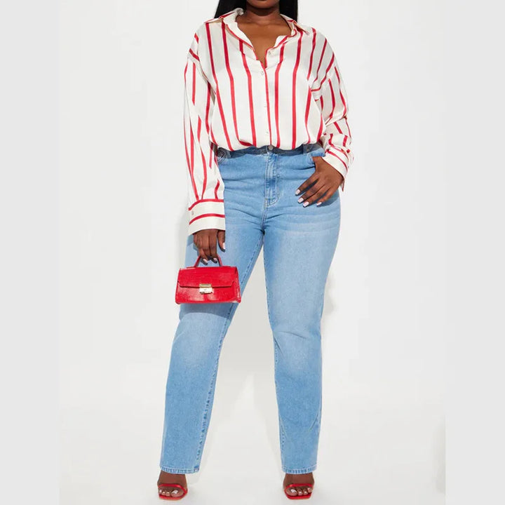 Harper Brooklyn | Satin Stripe Shirt