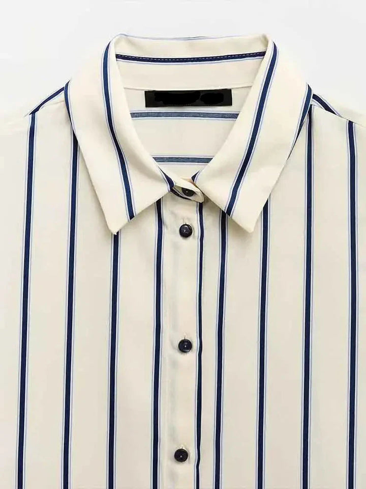 Harper Brooklyn | Striped Button-Up Blouse