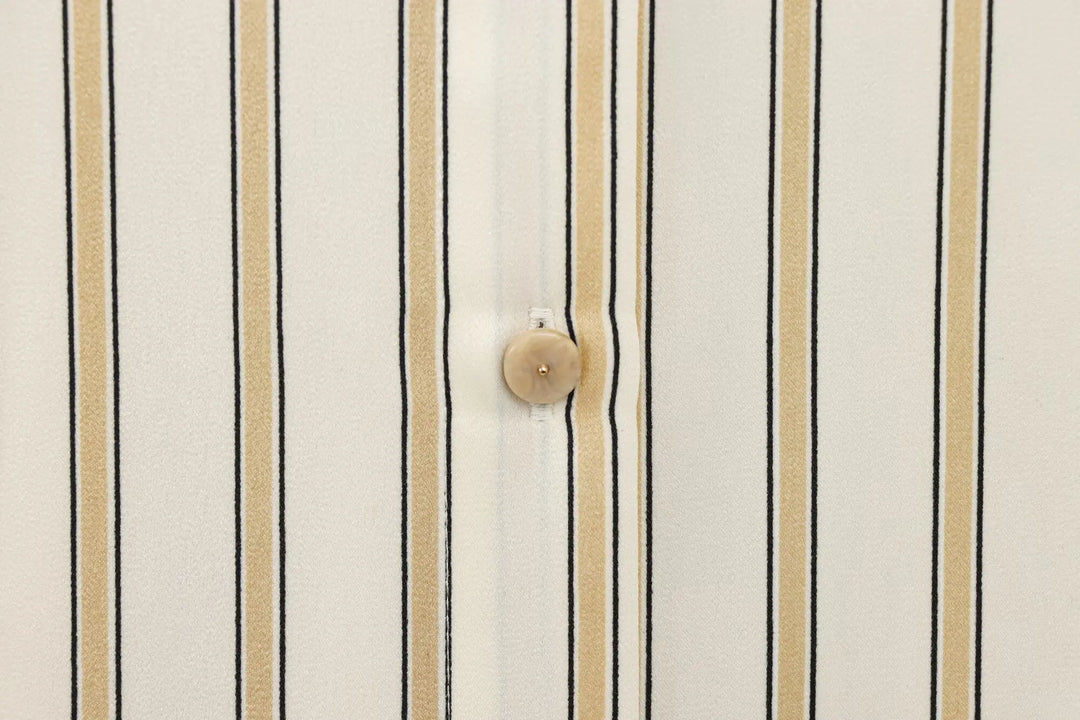 Harper Brooklyn | Striped Button-Up Blouse