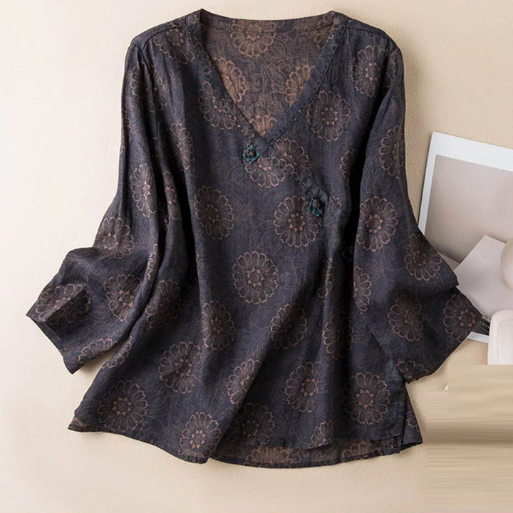Harper Brooklyn | Crosswrap Linen Blouse