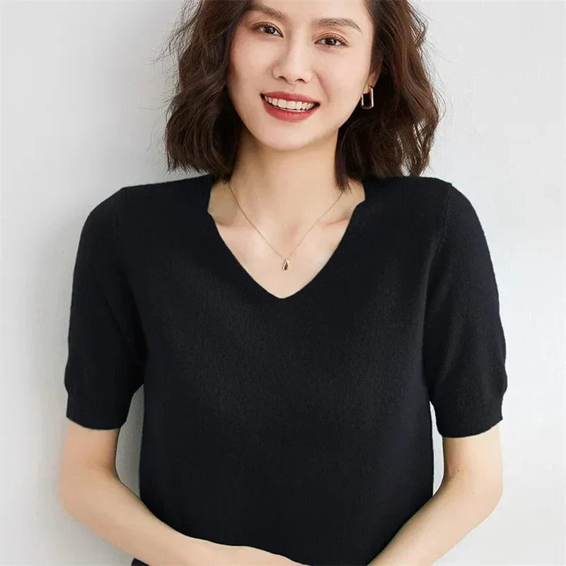 Harper Brooklyn | V-Neck Knit Top