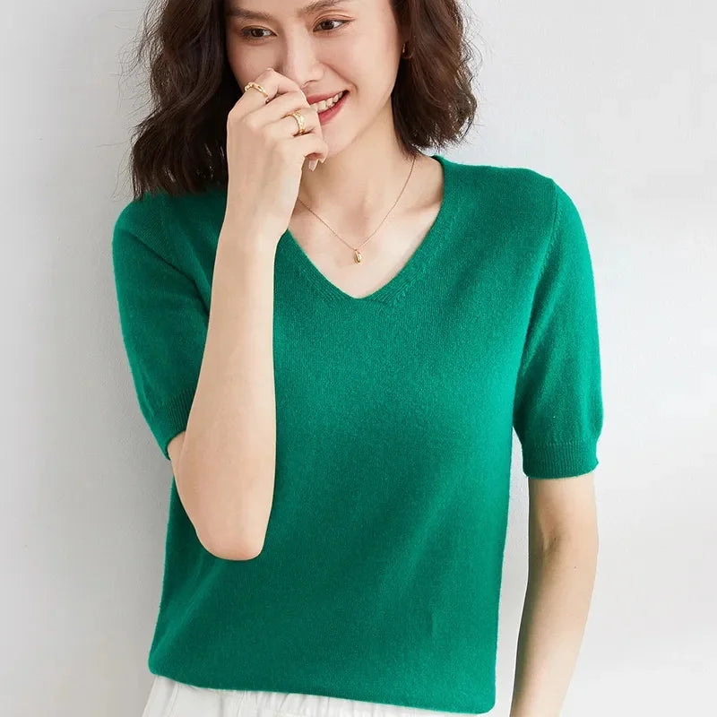 Harper Brooklyn | V-Neck Knit Top