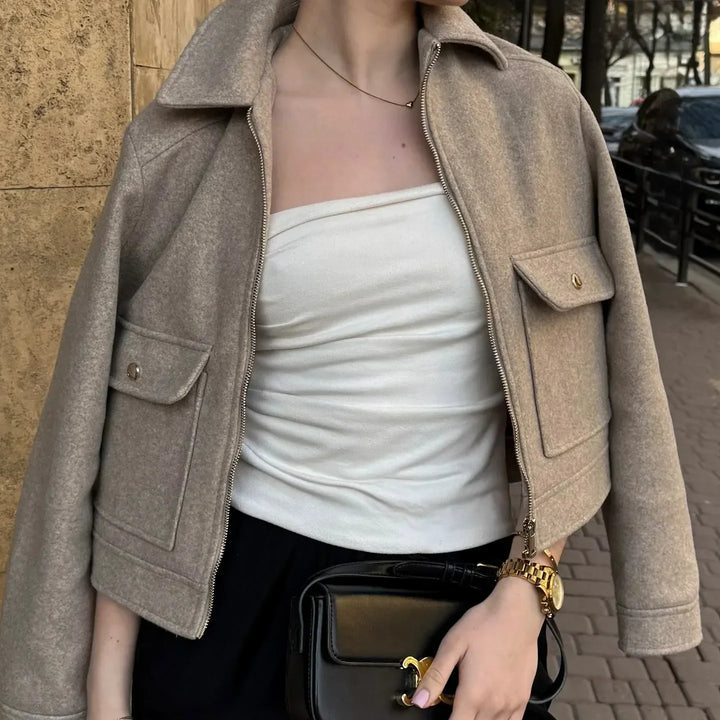 Harper Brooklyn | Women's Wool Bomber Jacket