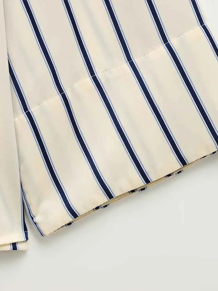 Harper Brooklyn | Striped Button-Up Blouse