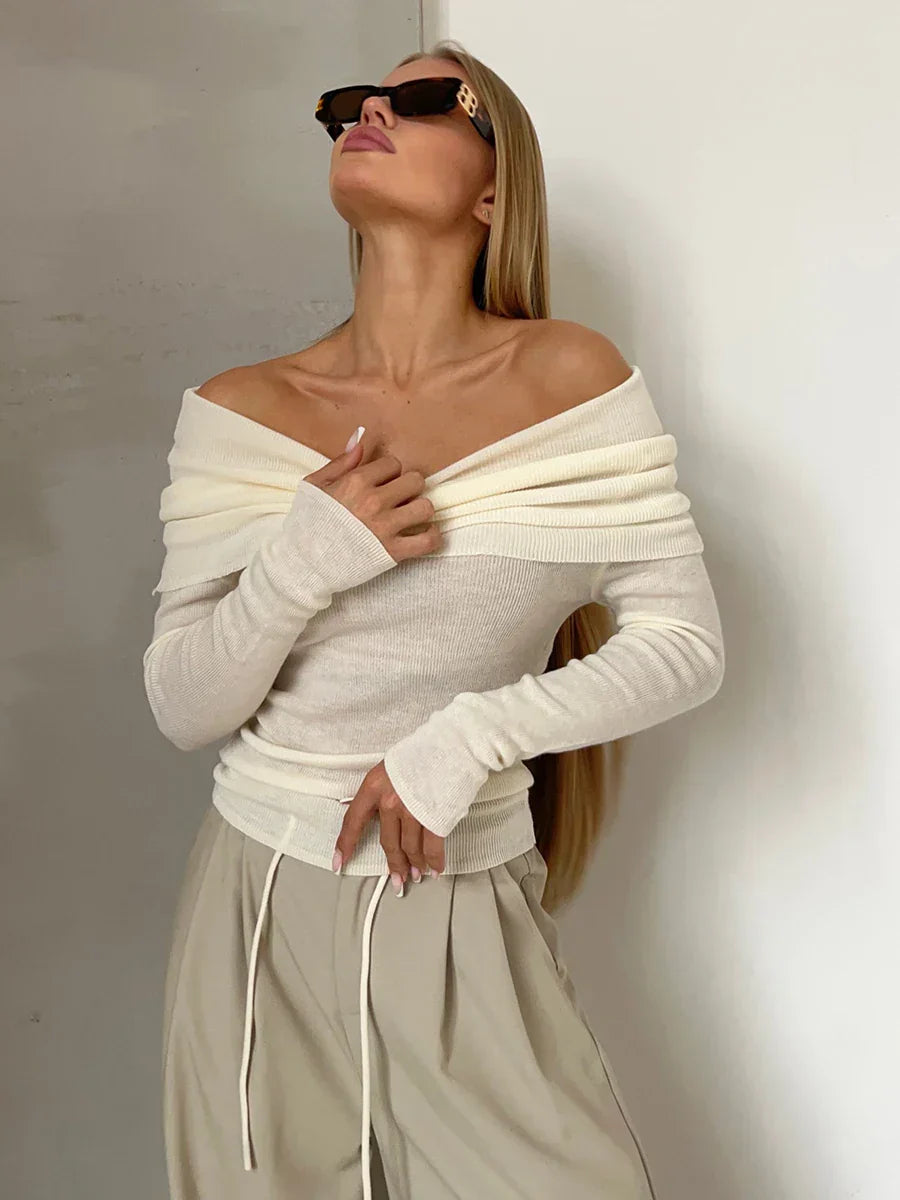 Harper Brooklyn | Off-Shoulder Knit Top