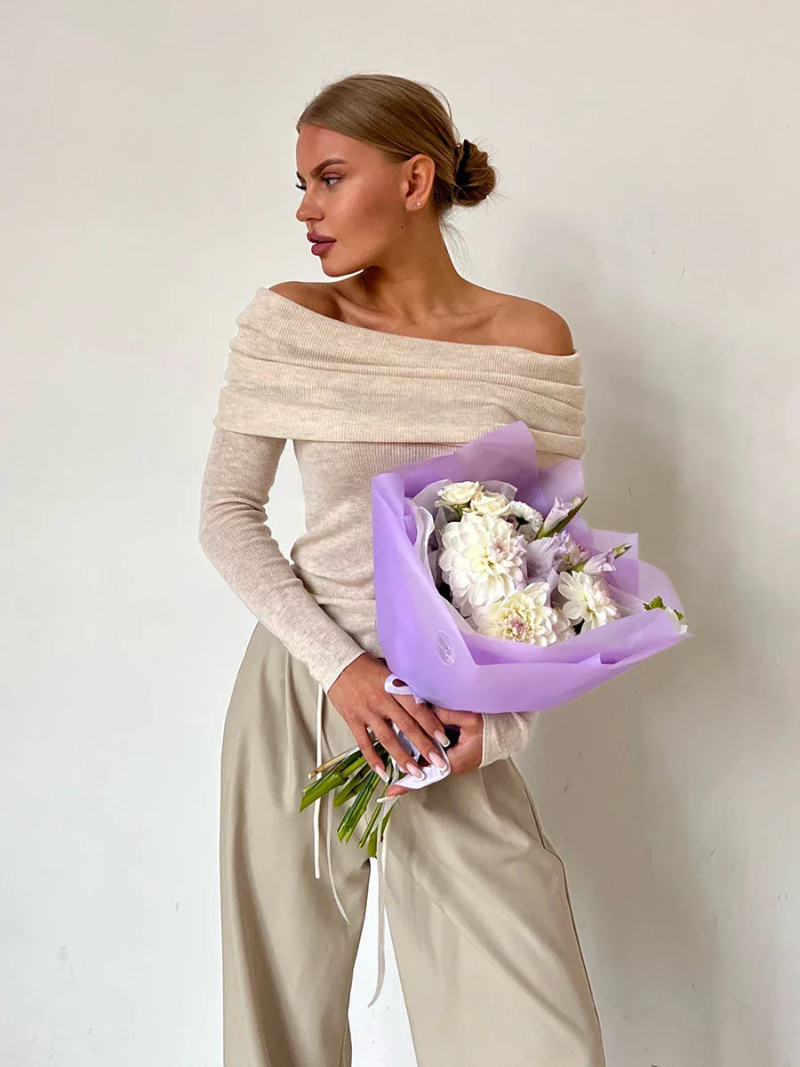 Harper Brooklyn | Off-Shoulder Knit Top