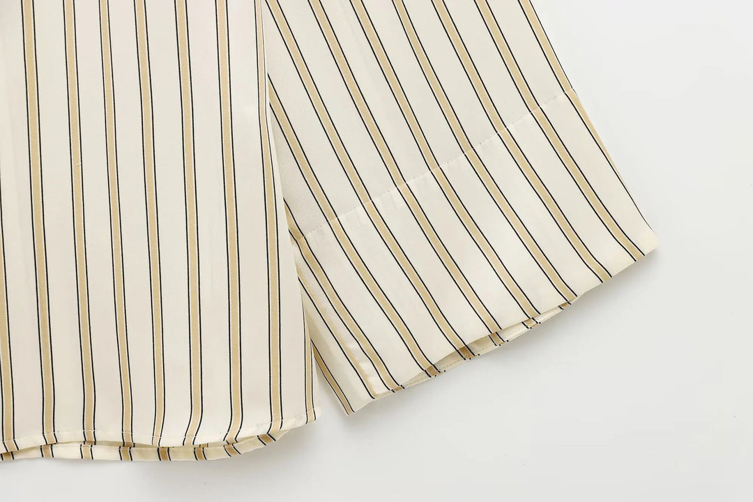 Harper Brooklyn | Striped Button-Up Blouse