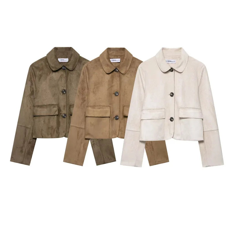 Harper Brooklyn | Suede Cropped Jacket