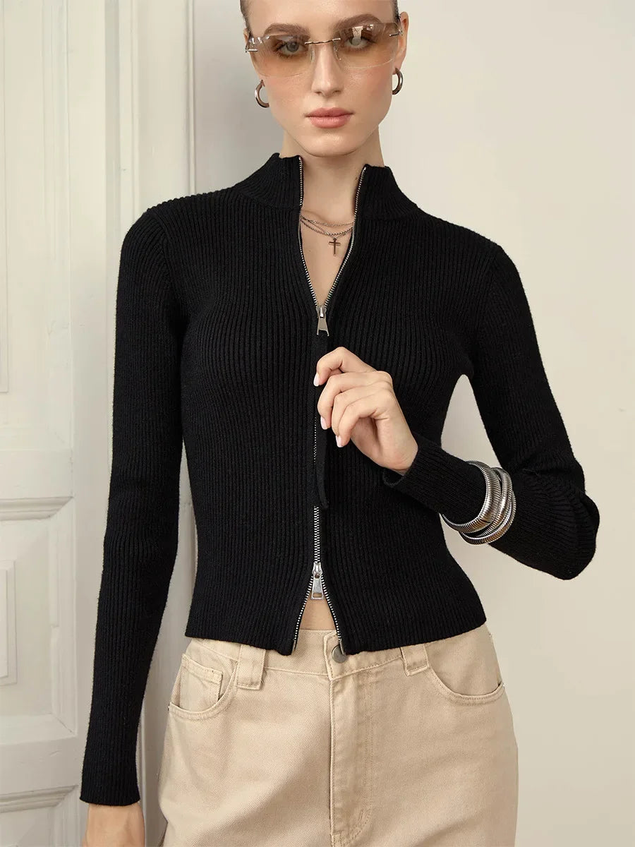 Harper Brooklyn| Cotton Double-Zip Knit