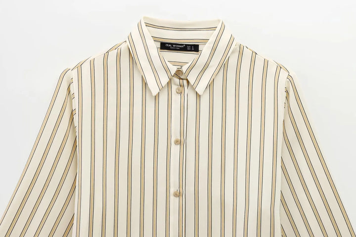 Harper Brooklyn | Striped Button-Up Blouse