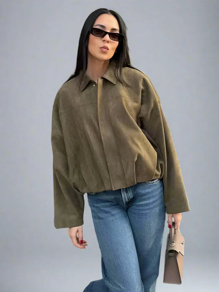 Harper Brooklyn | Women's Suede Bomber