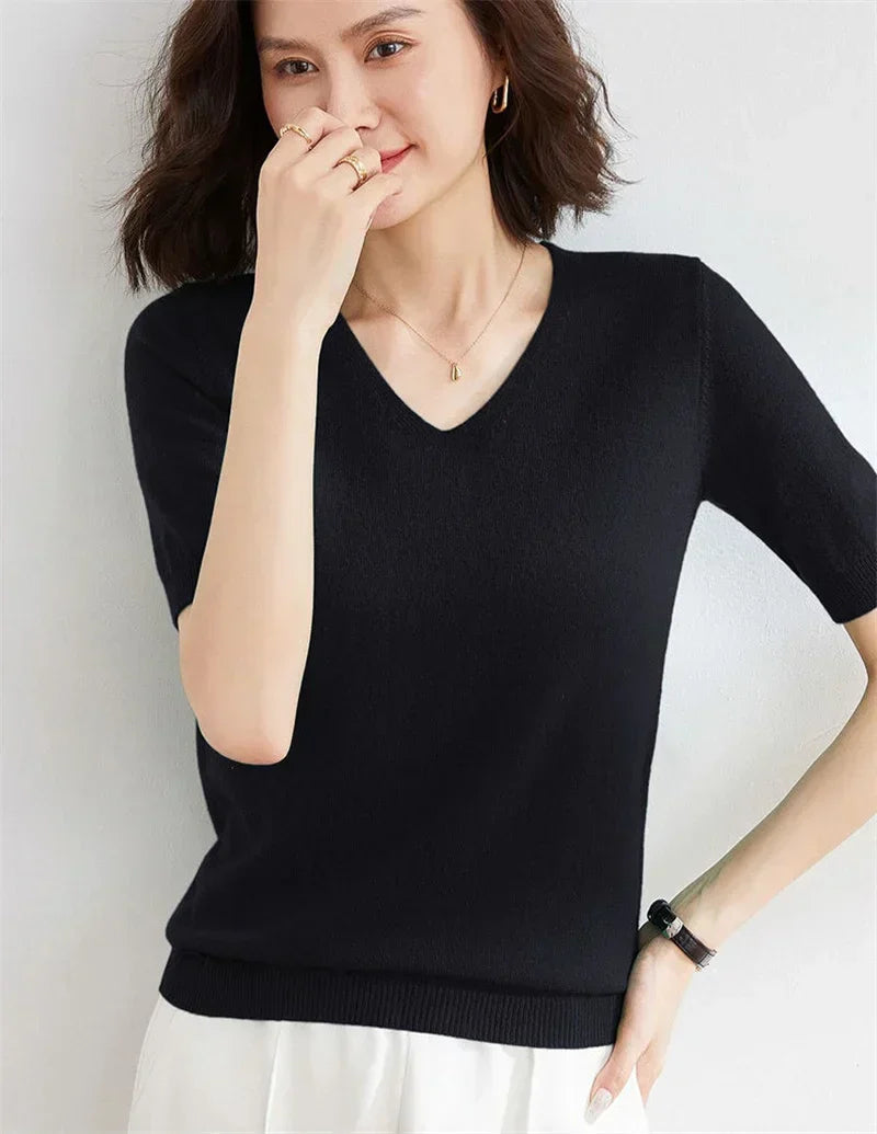 Harper Brooklyn | V-Neck Knit Top