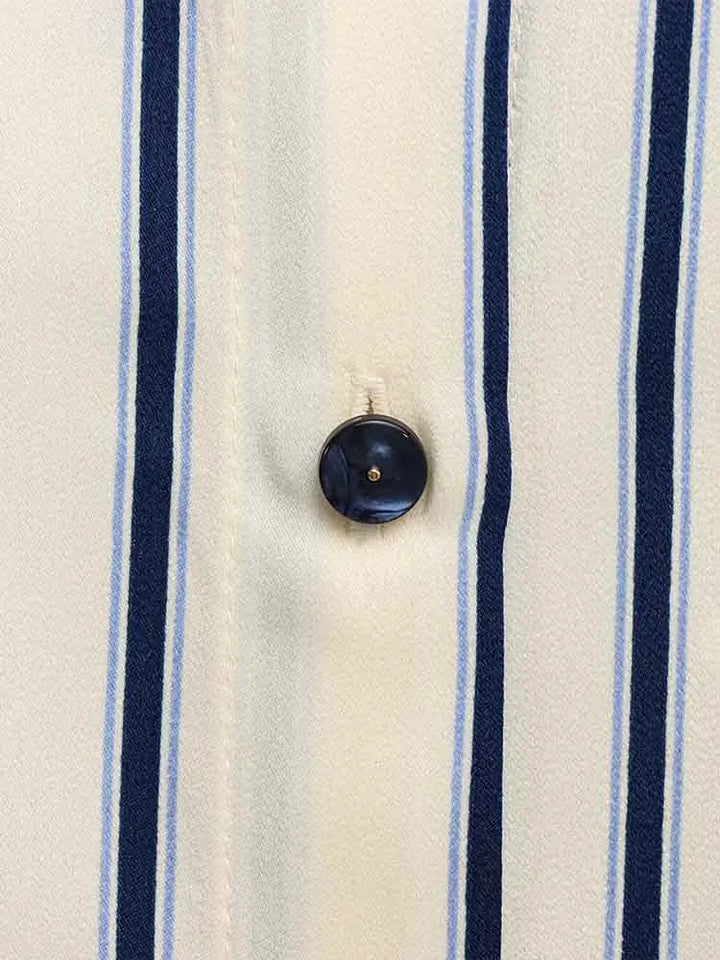 Harper Brooklyn | Striped Button-Up Blouse
