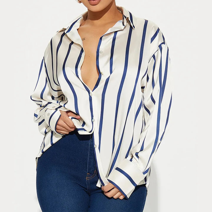 Harper Brooklyn | Satin Stripe Shirt