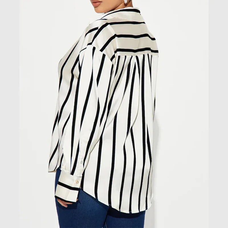 Harper Brooklyn | Satin Stripe Shirt