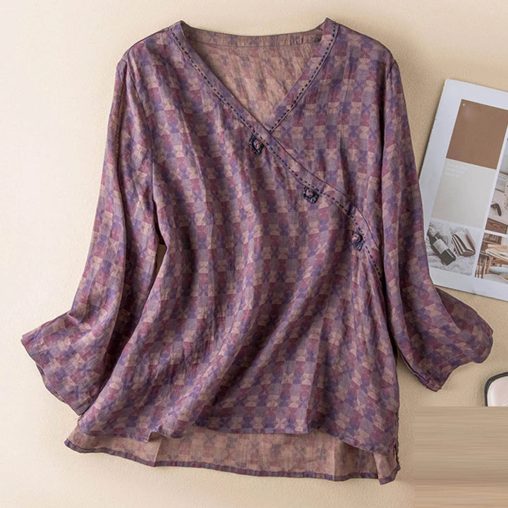 Harper Brooklyn | Crosswrap Linen Blouse