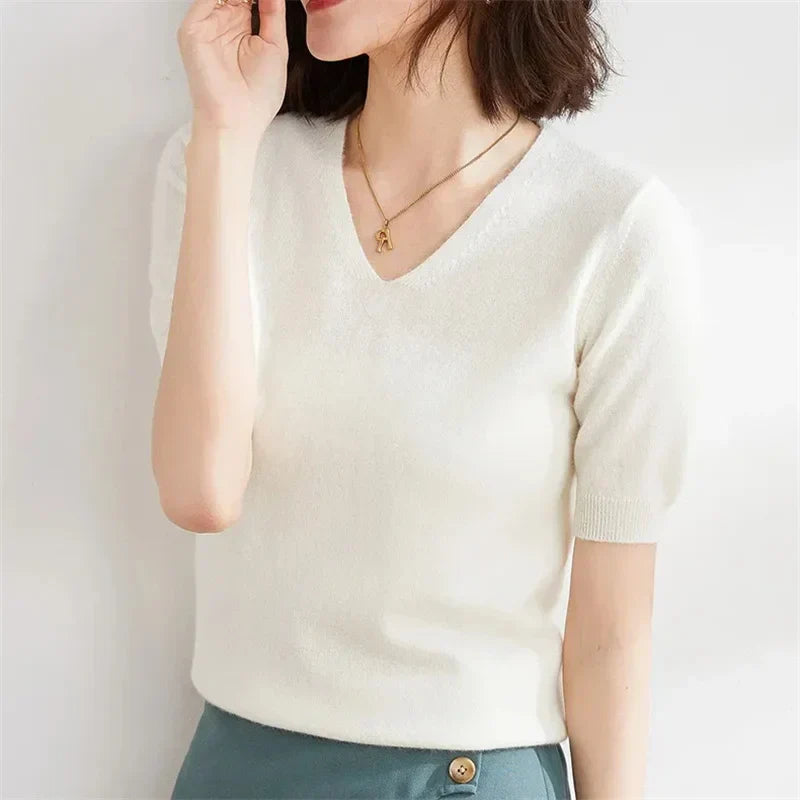 Harper Brooklyn | V-Neck Knit Top