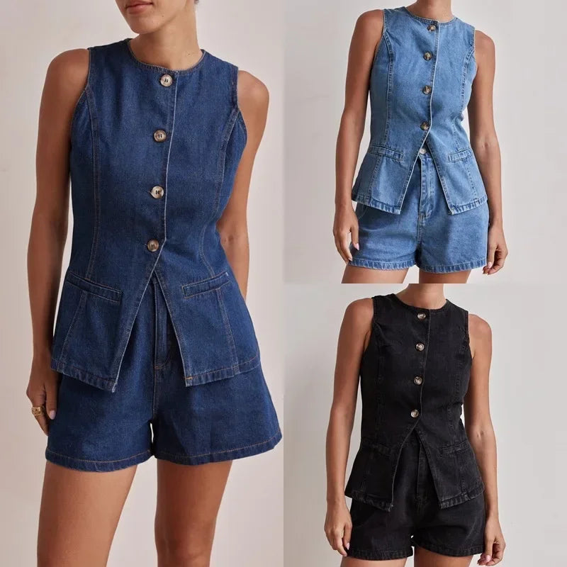 Harper Brooklyn| Denim Set - 100% Cotton