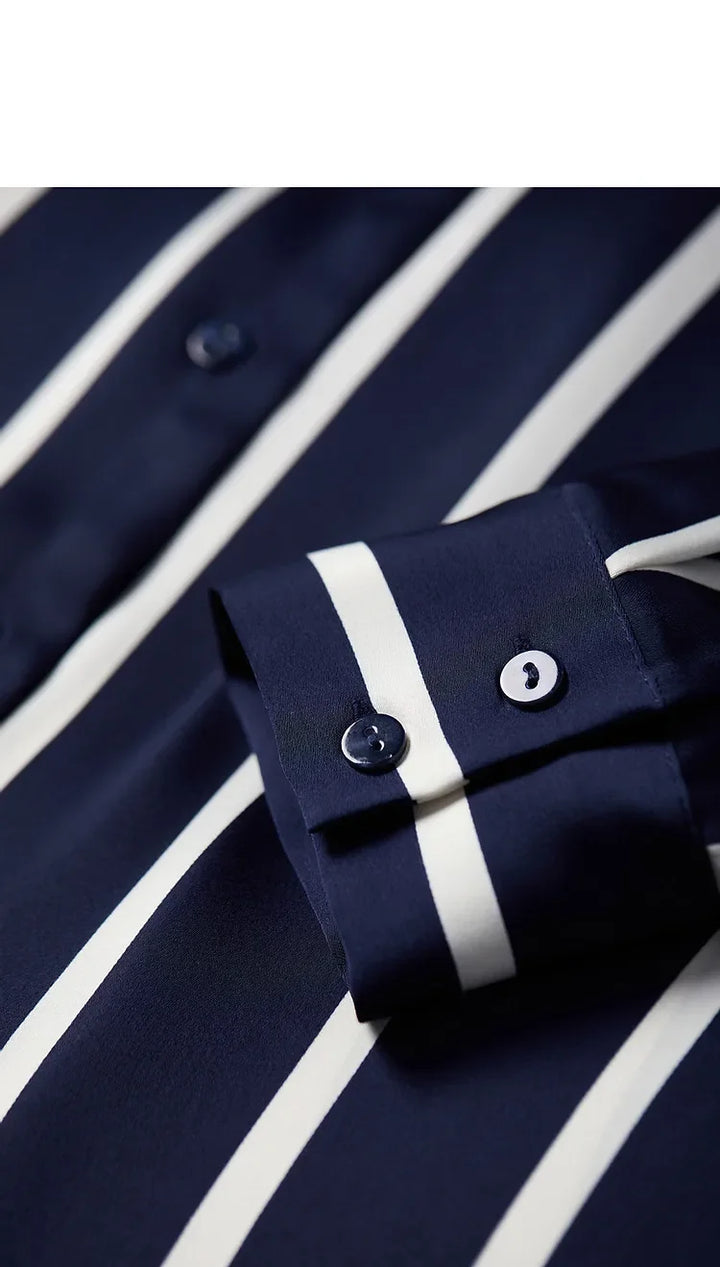 Harper Brooklyn | Satin Blouse | Stripe