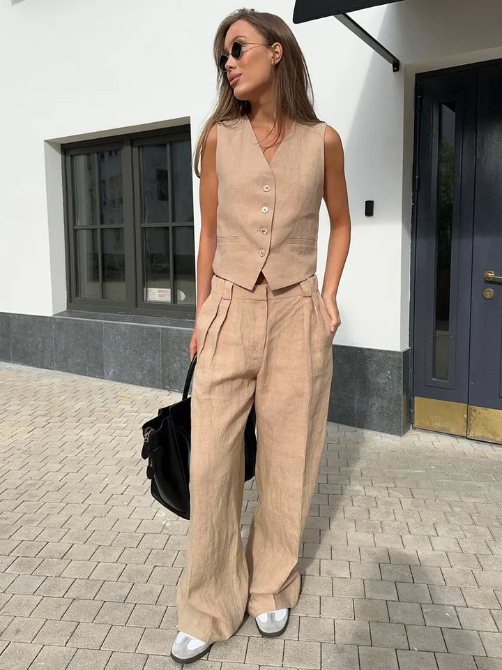 Harper Brooklyn | Linen Trouser Set