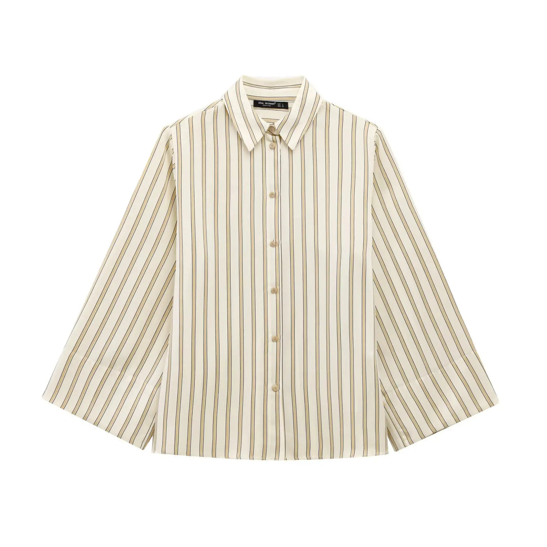 Harper Brooklyn | Striped Button-Up Blouse