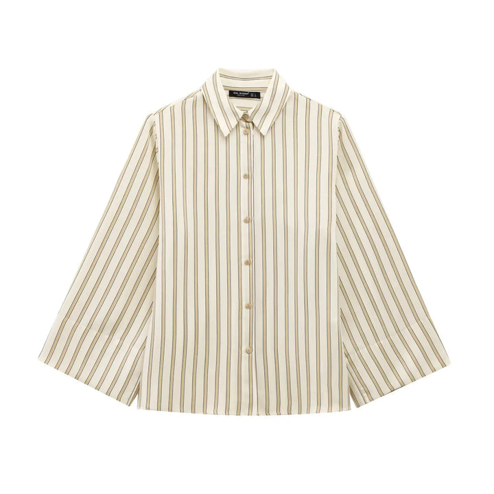 Harper Brooklyn | Striped Button-Up Blouse