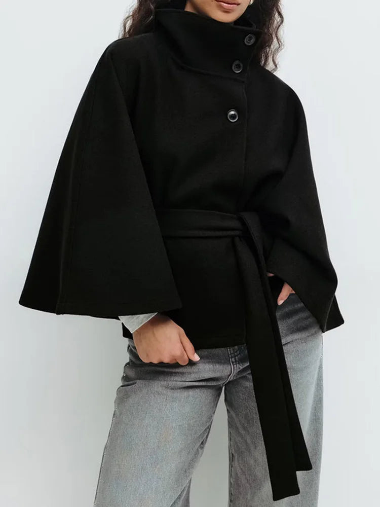 Harper Brooklyn| Wool-Blend Cape Coat