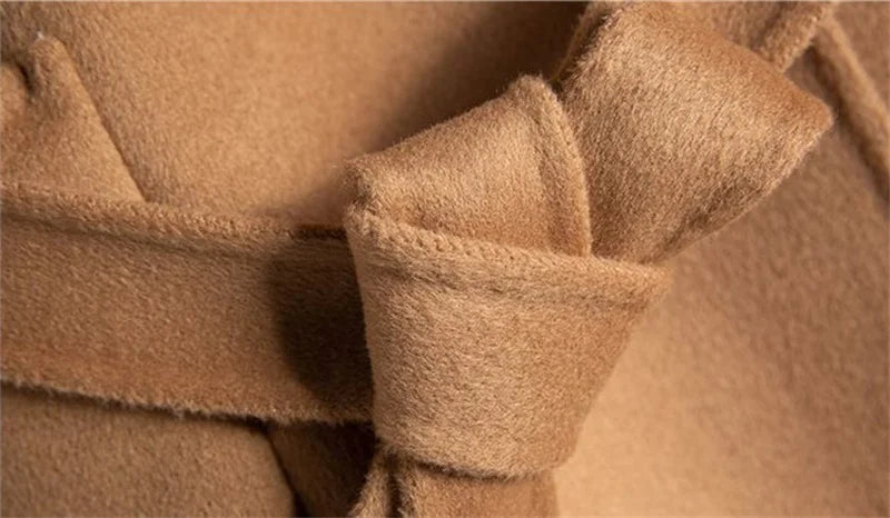 Harper Brooklyn | Long Pointed Coat in Camel Hair