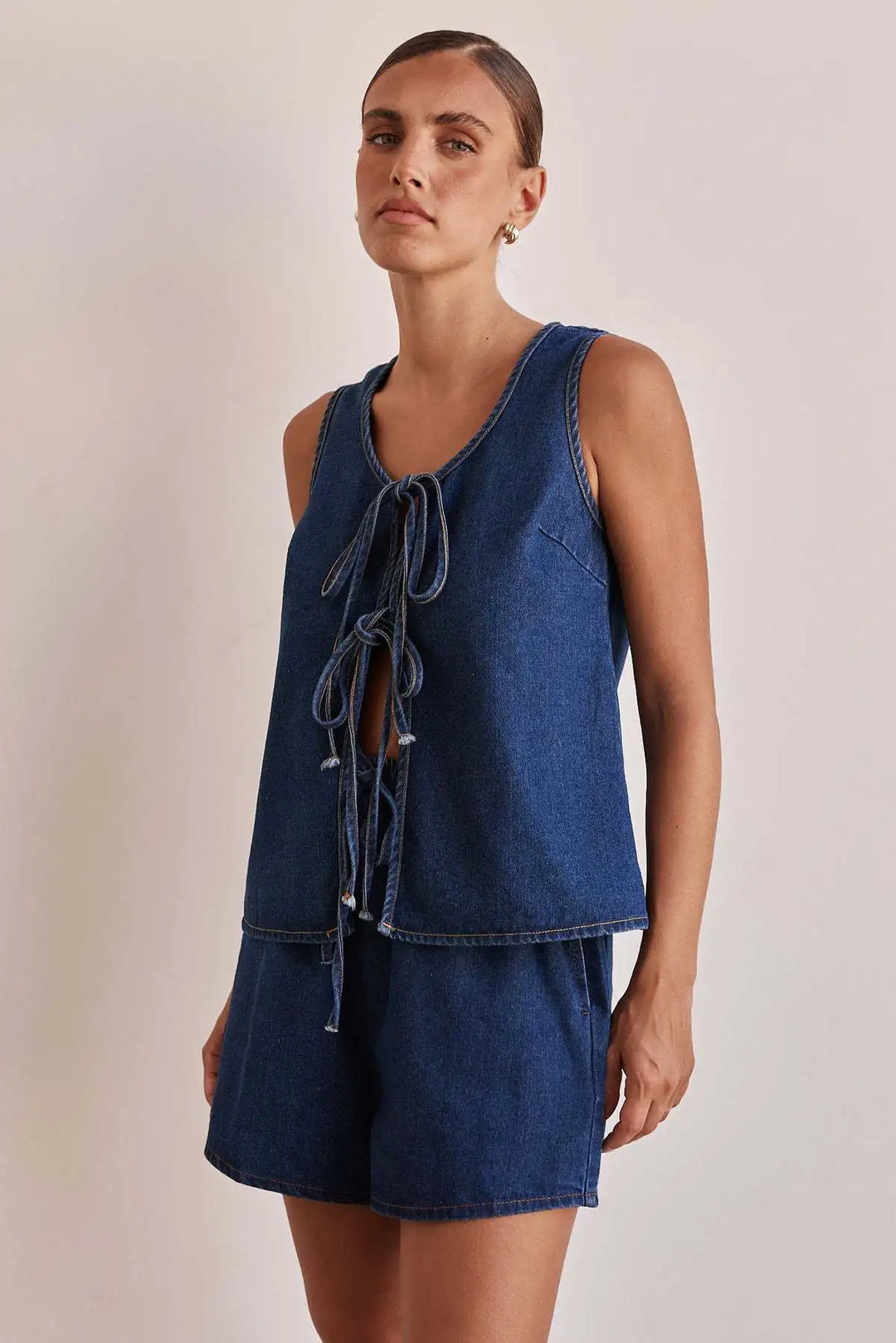 Harper Brooklyn | Denim Tie Set