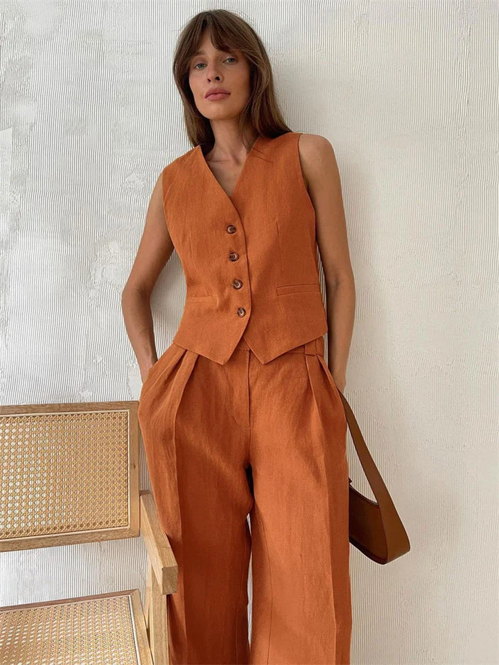 Harper Brooklyn | Linen Trouser Set