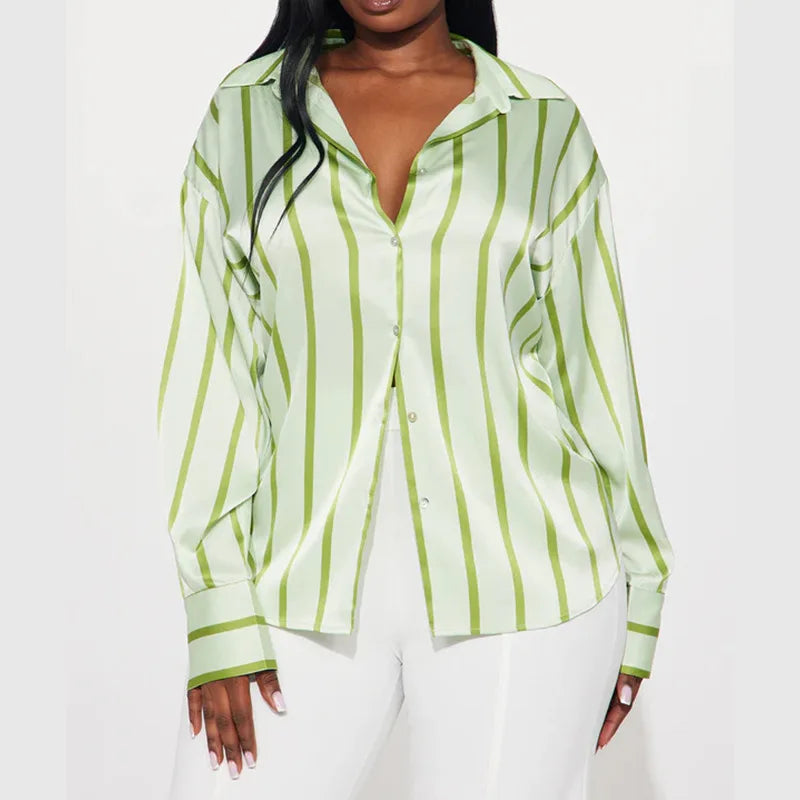 Harper Brooklyn | Satin Stripe Shirt