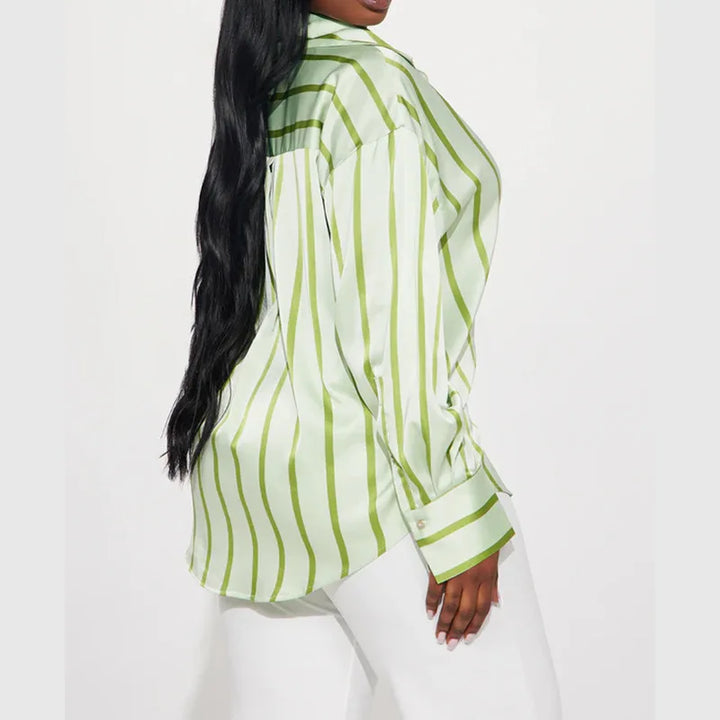 Harper Brooklyn | Satin Stripe Shirt