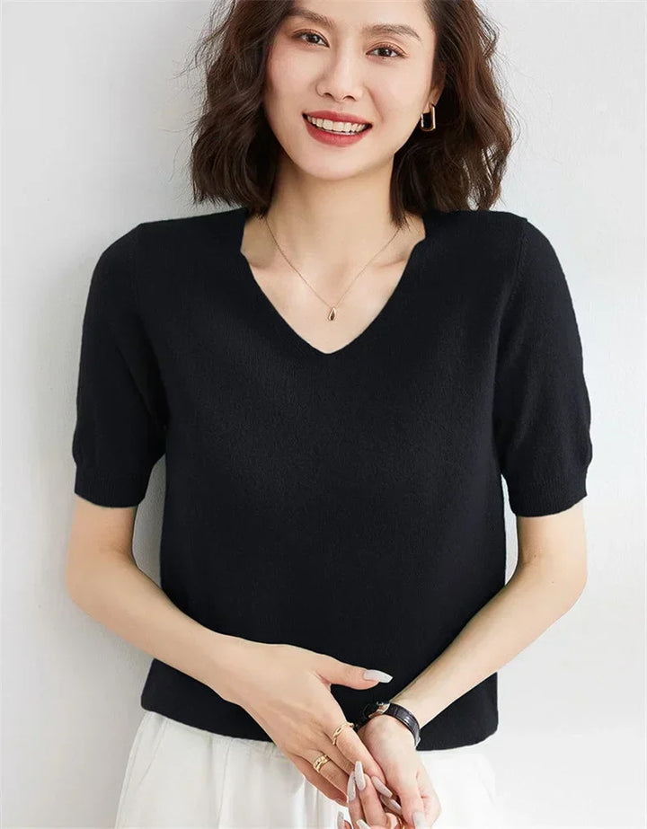 Harper Brooklyn | V-Neck Knit Top