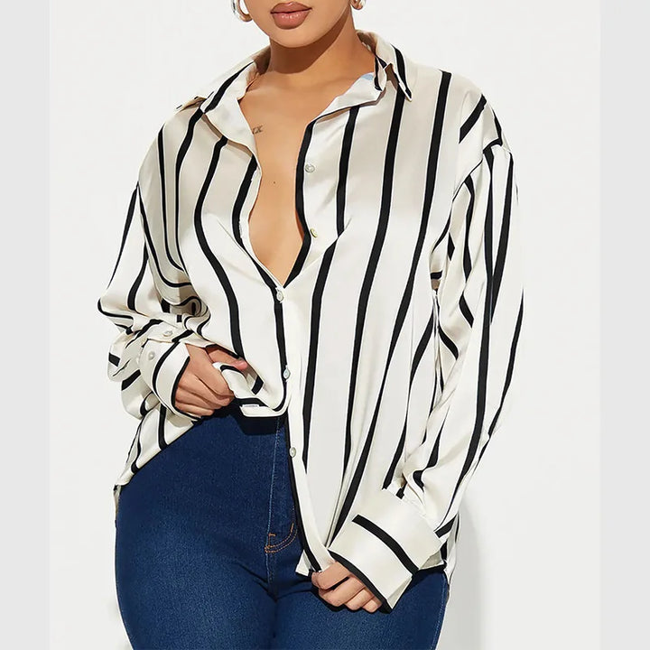 Harper Brooklyn | Satin Stripe Shirt