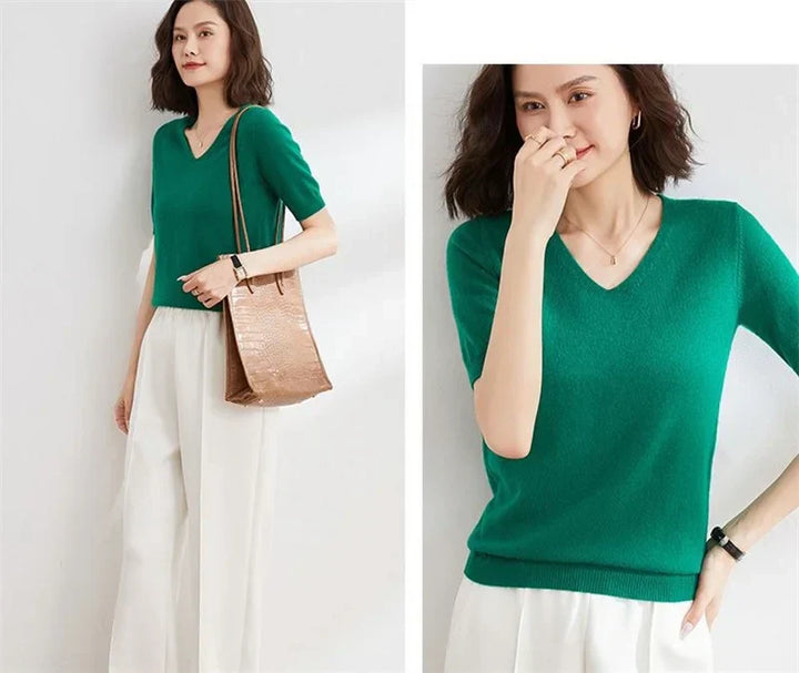 Harper Brooklyn | V-Neck Knit Top
