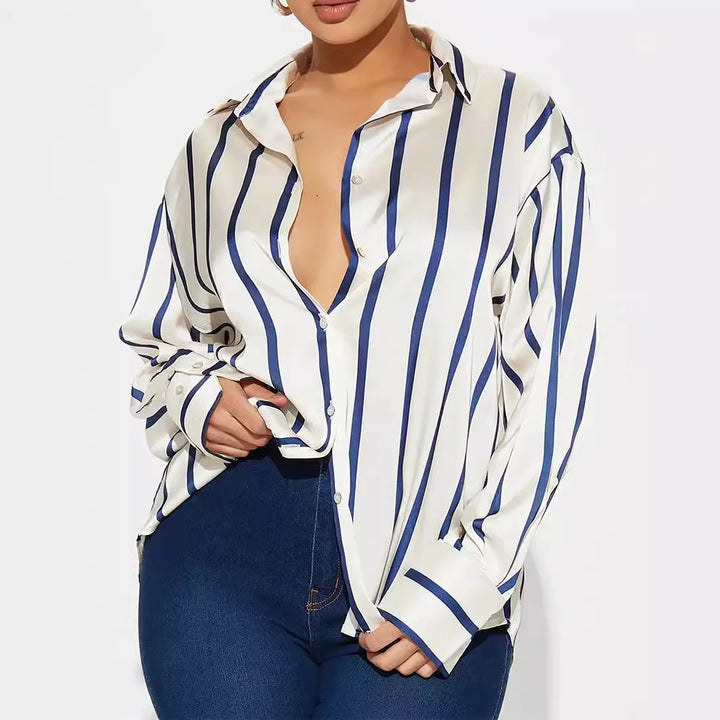 Harper Brooklyn | Satin Stripe Shirt