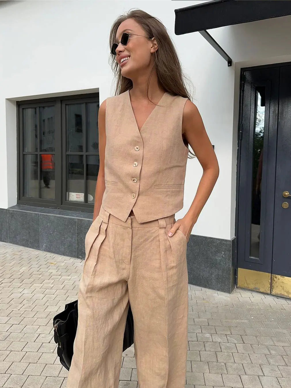 Harper Brooklyn | Linen Trouser Set