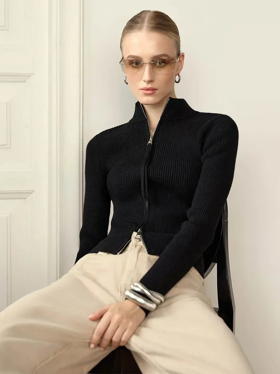 Harper Brooklyn| Cotton Double-Zip Knit