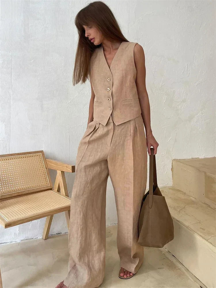 Harper Brooklyn | Linen Trouser Set
