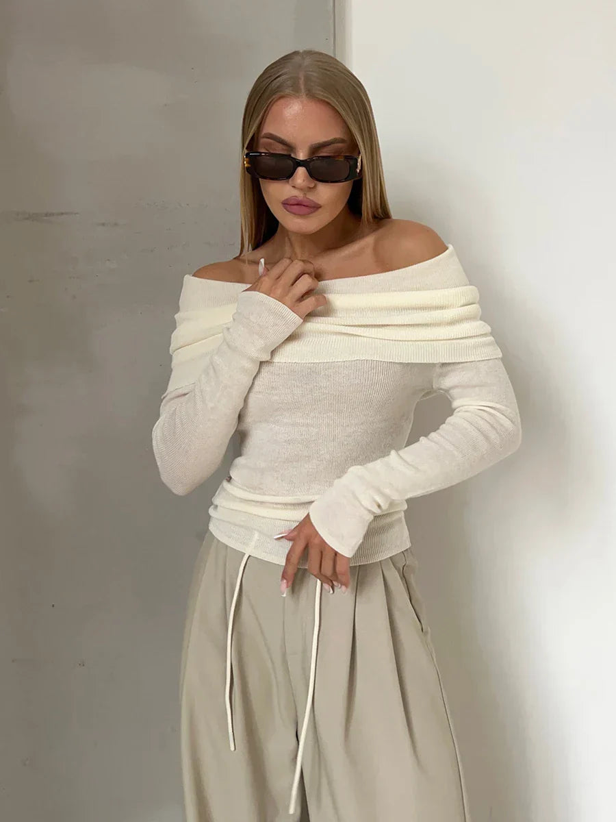 Harper Brooklyn | Off-Shoulder Knit Top