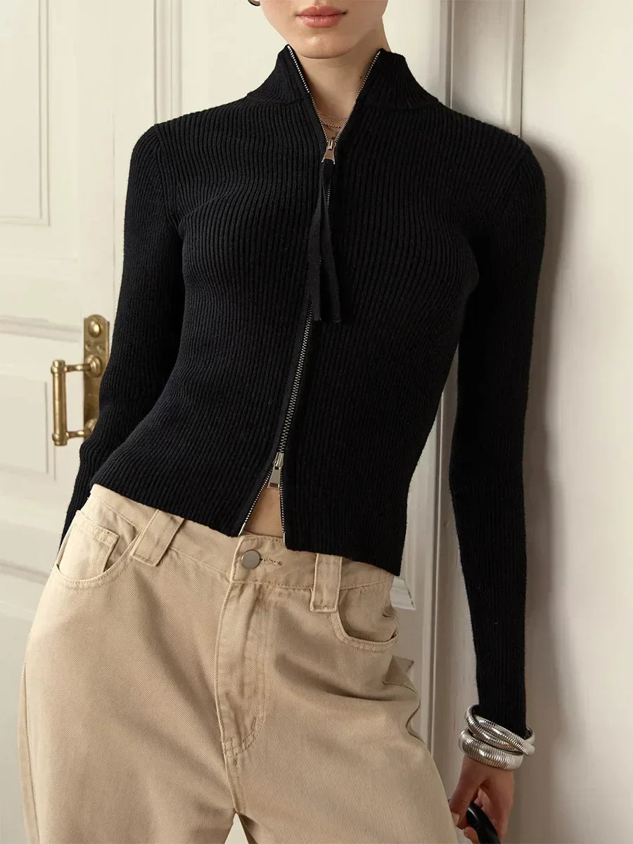 Harper Brooklyn| Cotton Double-Zip Knit
