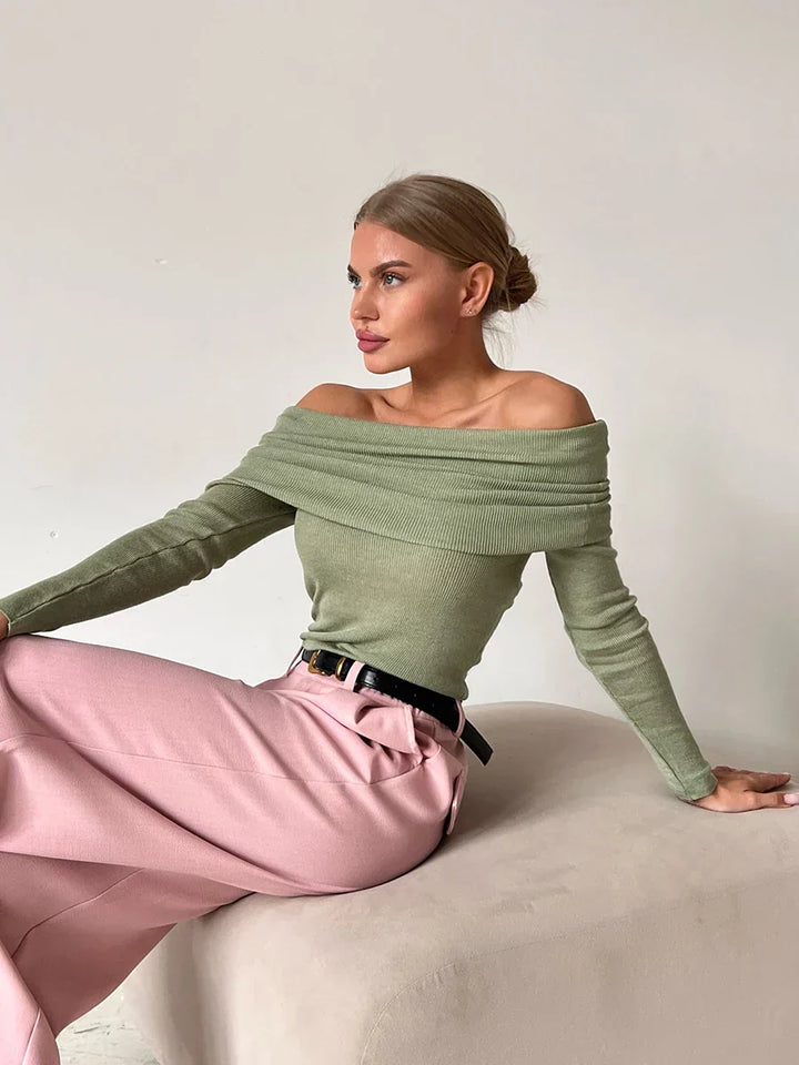 Harper Brooklyn | Off-Shoulder Knit Top