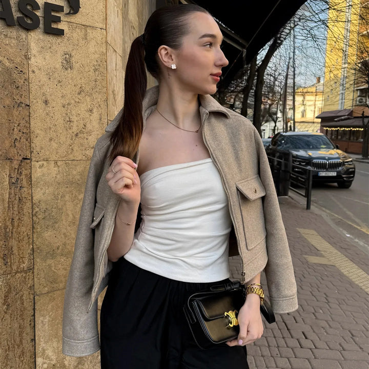 Harper Brooklyn | Women's Wool Bomber Jacket