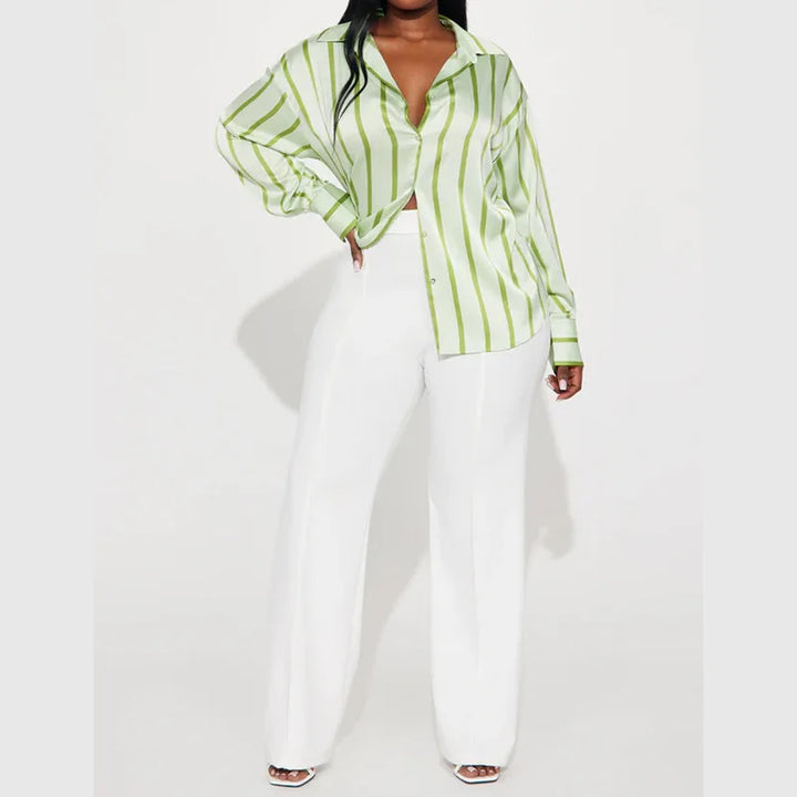 Harper Brooklyn | Satin Stripe Shirt