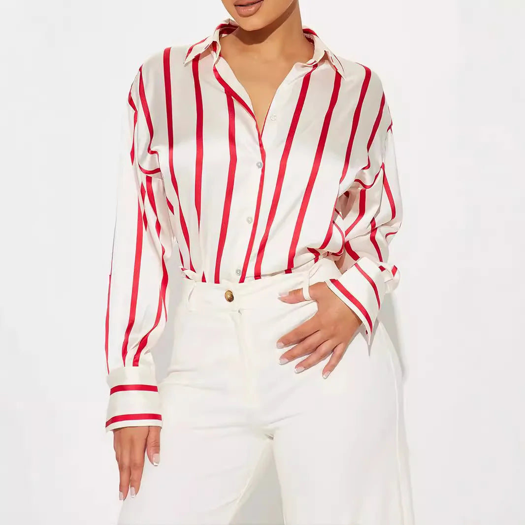 Harper Brooklyn | Satin Stripe Shirt