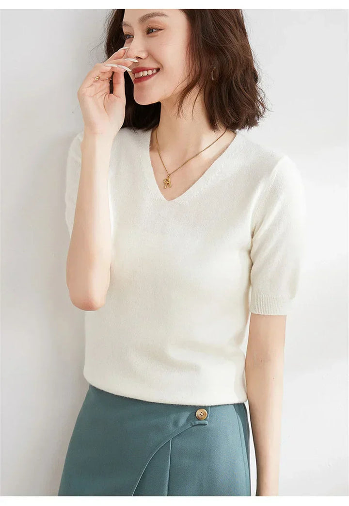 Harper Brooklyn | V-Neck Knit Top