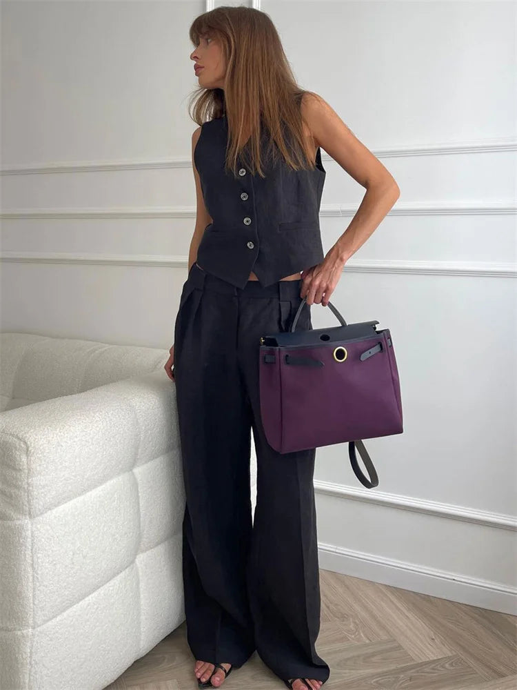 Harper Brooklyn | Linen Trouser Set