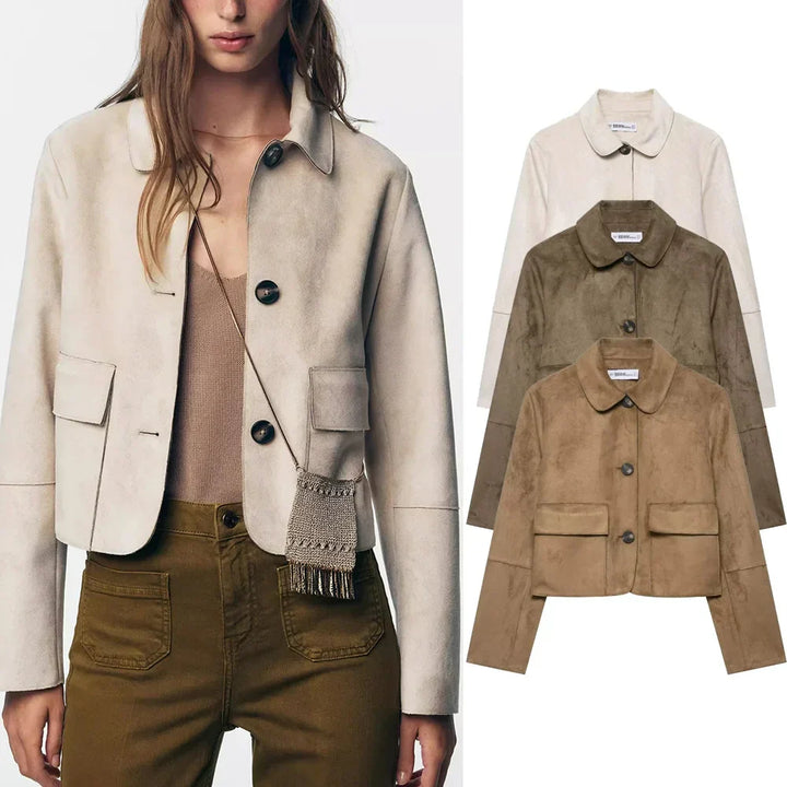 Harper Brooklyn | Suede Cropped Jacket